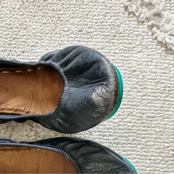 Tieks Navy Leather Ballet Flats - Picture 3 of 5